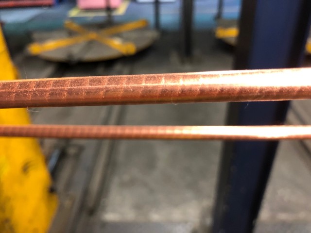 Aurubis copper rod.